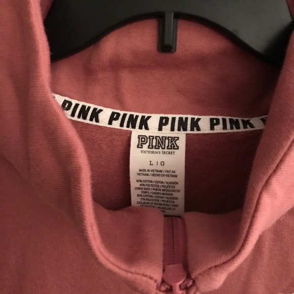 NWOT PINK by Victoria's Secret quarter-zip - Picture 3 of 4